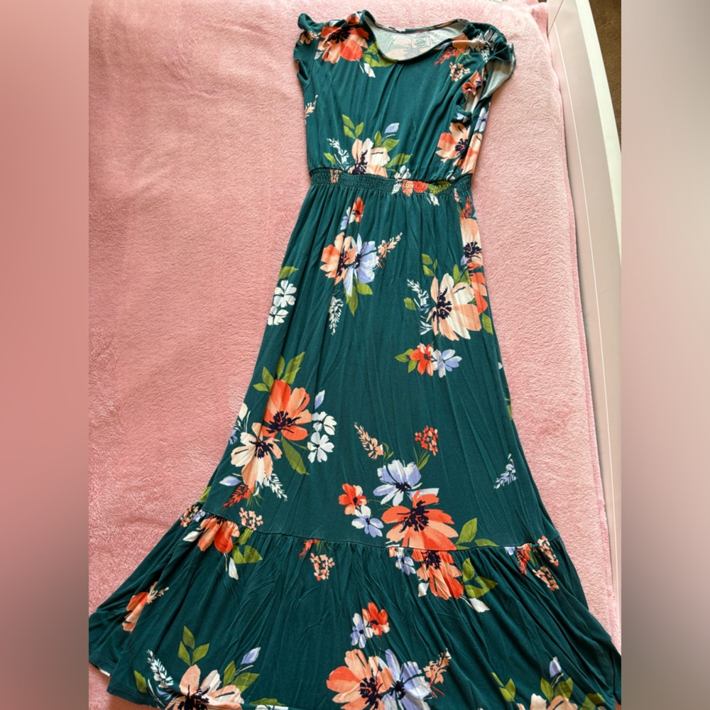 Girls 12-14 Floral Maxi Dress